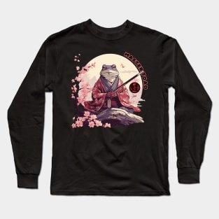 Japanese Master Toad Samurai Warrior - The Zen Frog Long Sleeve T-Shirt